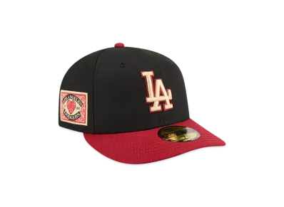 NEW ERA PC 59Fifty Team Cards Los Angeles Dodgers "Black/Red"