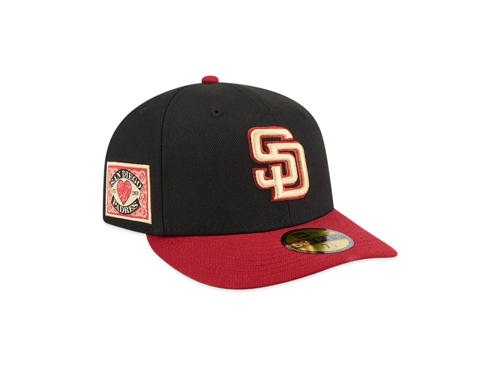 NEW ERA PC 59Fifty Team Cards San Diego Padres "Black/Red"
