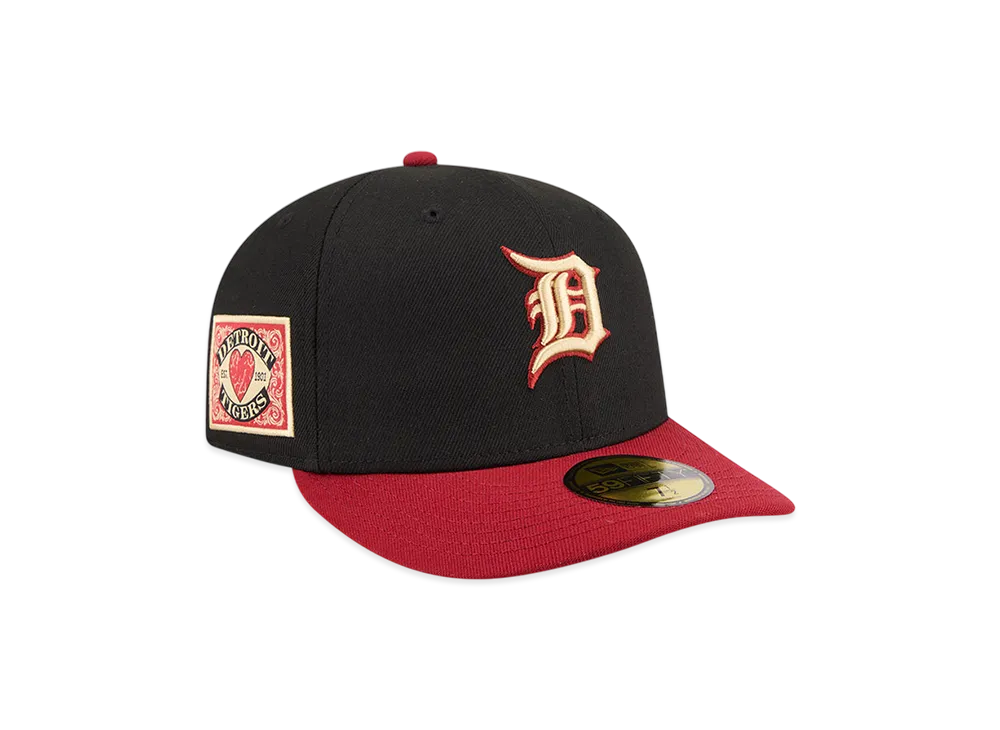 NEW ERA PC 59Fifty Team Cards Detroit Tigers "Black/Red"