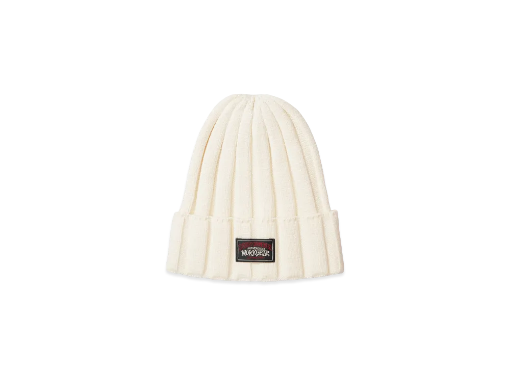Stussy Cuff Beanie Workgear Patch "Ivory"