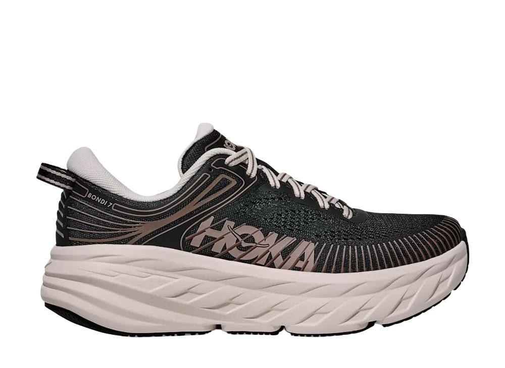 ホカ ウィメンズ ボンダイ7 "ブラック/ローズクリーム" 