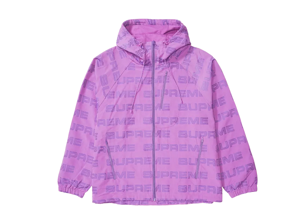 Supreme Logo Ripstop Hooded Track Jacket "Purple"