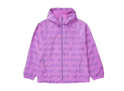 Supreme Logo Ripstop Hooded Track Jacket "Purple"