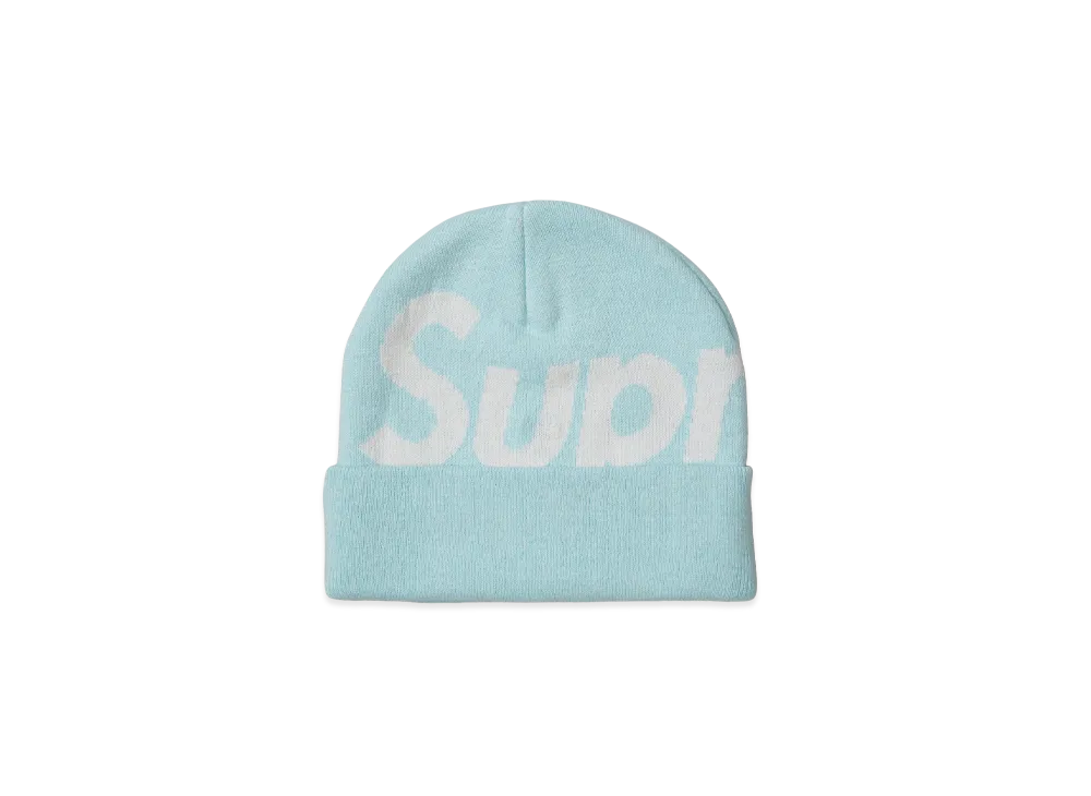 Supreme Big Logo Beanie "Light Blue"
