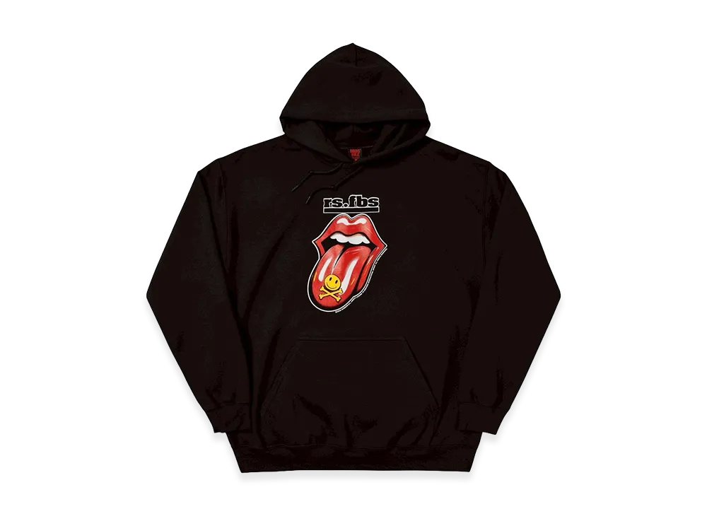 Geeks Rule x The Rolling Stones Silkscreen Printing Sweat Hoodie "Black"