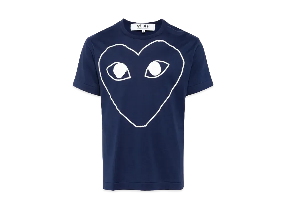 COMME des GARCONS PLAY Heart Print T-shirt "Navy"
