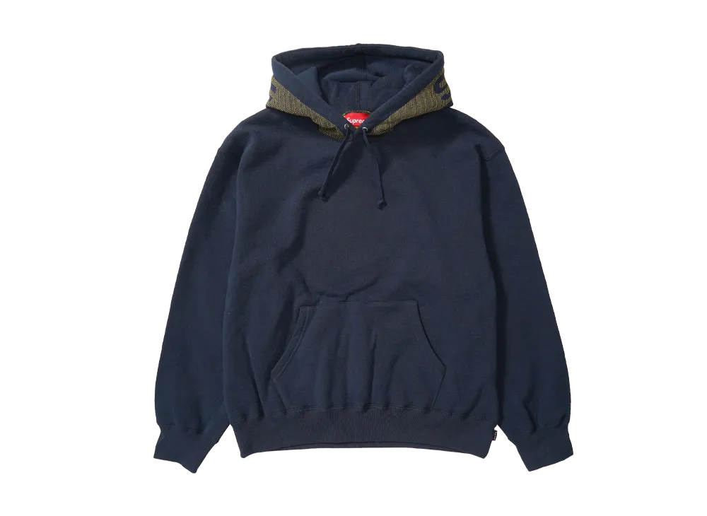 Supreme Jacquard Stripe Hooded Sweatshirt "Navy"