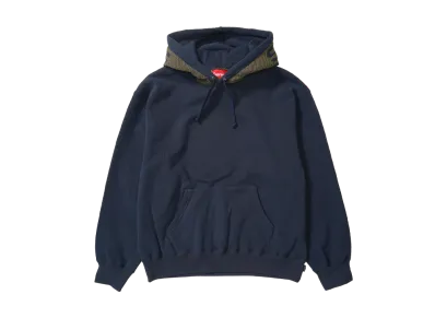 Supreme Jacquard Stripe Hooded Sweatshirt "Navy"