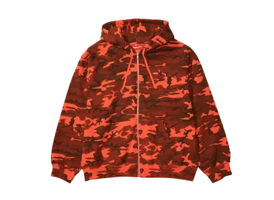 Supreme Small Box Zip Up Hooded Sweatshirt "BrightOrangeCamo"