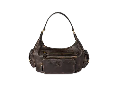 MIU MIU Pocket Nappa Leather Bag "Dark Brown"