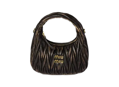 MIU MIU Wander Matelasse Nappa Leather Bag "Dark Brown"