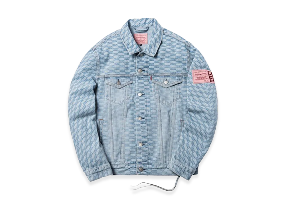 Kith x LEVI'S Salt Bleached AOP Trucker Jacket "Light Blue"