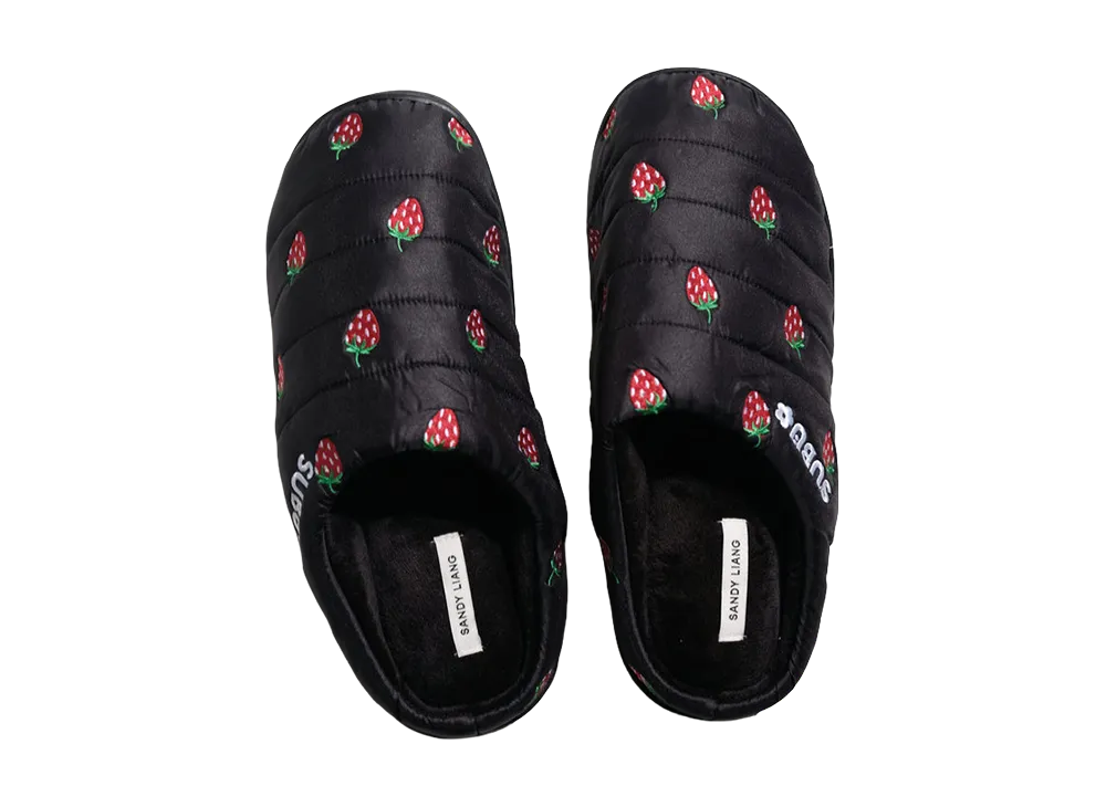 Sandy Liang × SUBU Slippers Strawberry "Black"