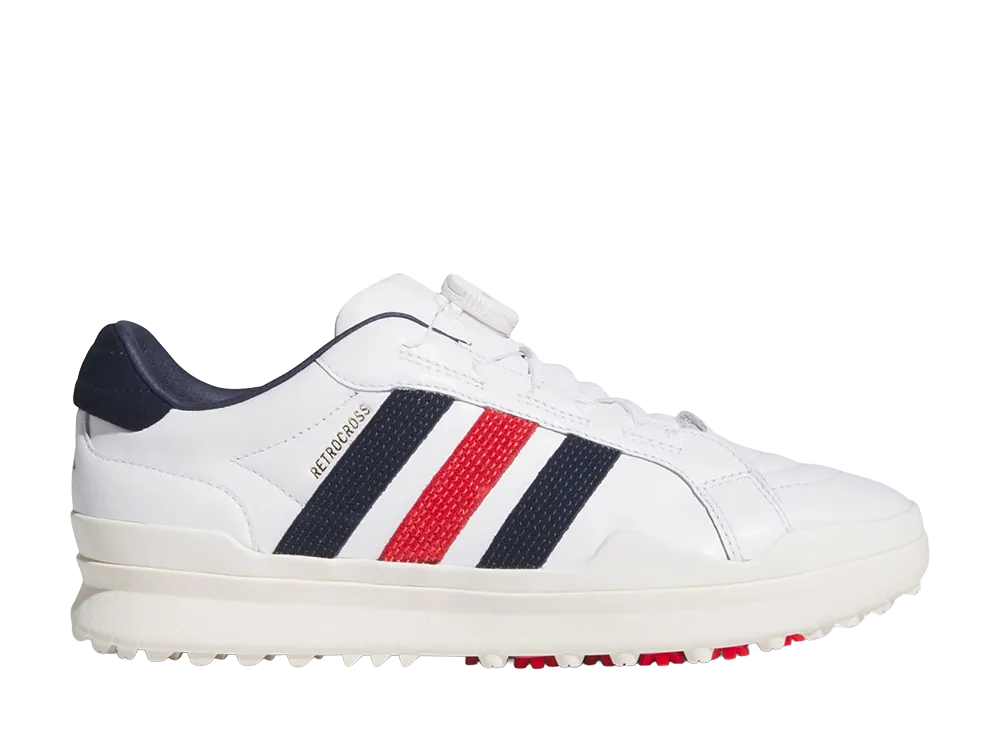 adidas Retrocross Gripmore Boa Spikeless "Cloud White/Collegiate Navy/Lucid Red"