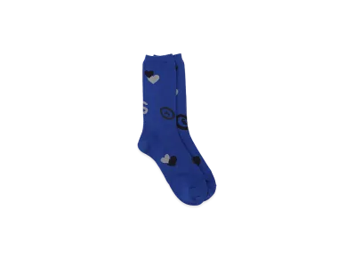 Y's x CPD HOOME Love Patch Design Socks "Blue"