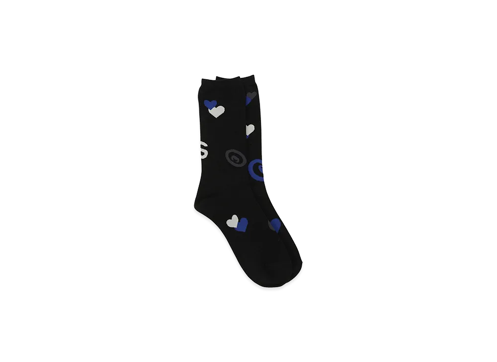 Y's x CPD HOOME Love Patch Design Socks "Black"