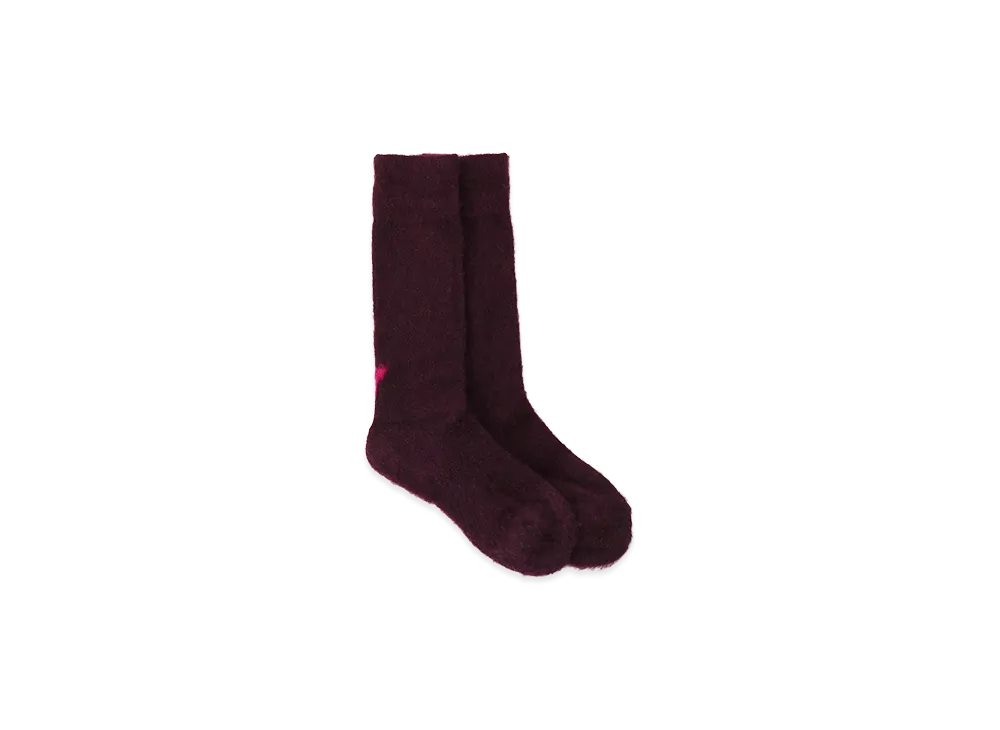 Y's x CHICSTOCKS Mohair Socks "Bordeaux"