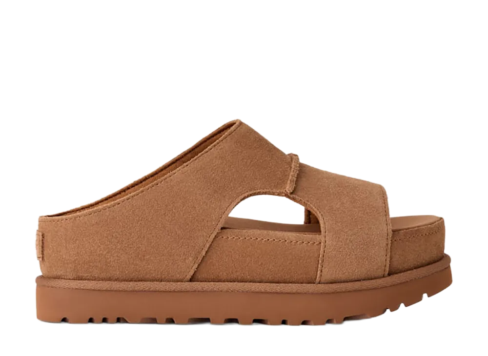 UGG Women's Goldenstar Hi Cutout Slide "Chestnut"