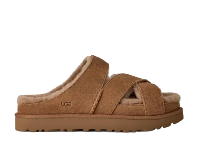 UGG Women's Greenport Cross Strap Slide "Chestnut"