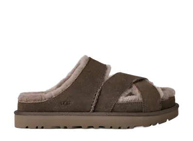 UGG Women's Greenport Cross Strap Slide "Dense Smoke"