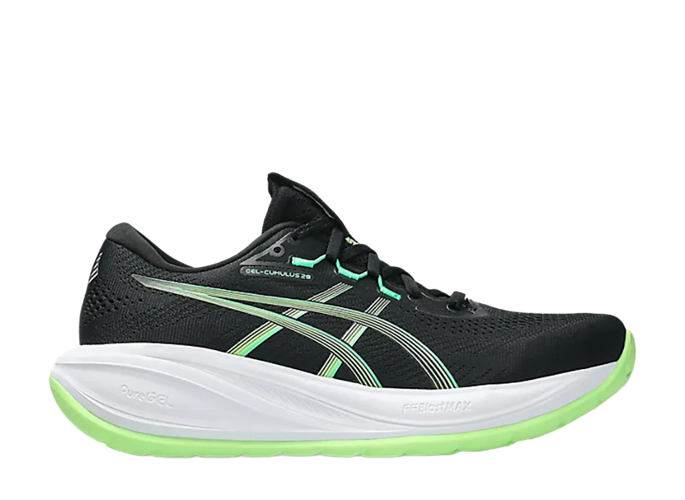 アシックス ゲルキュムラス 28 "ブラック/イルミネイトグリーン"
