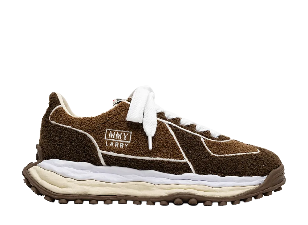 メゾンミハラヤスヒロ ラリー オリジナルソール チェニール エンブロイダリー キャンバス ロートップ スニーカー "ブラウン" (A16FW712)