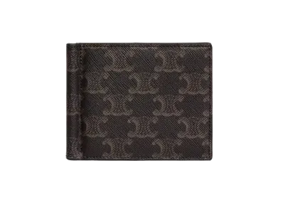CELINE Triomphe Canvas Bill Clip Wallet "Black"