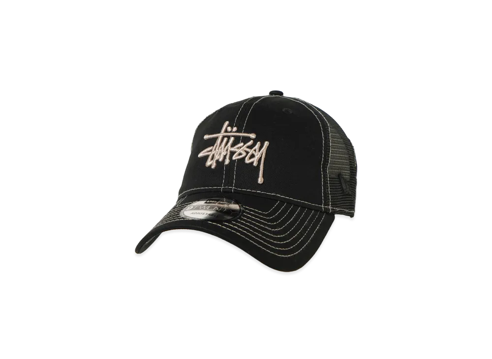 Stussy New Era 9Twenty Basic Trucker "Black"