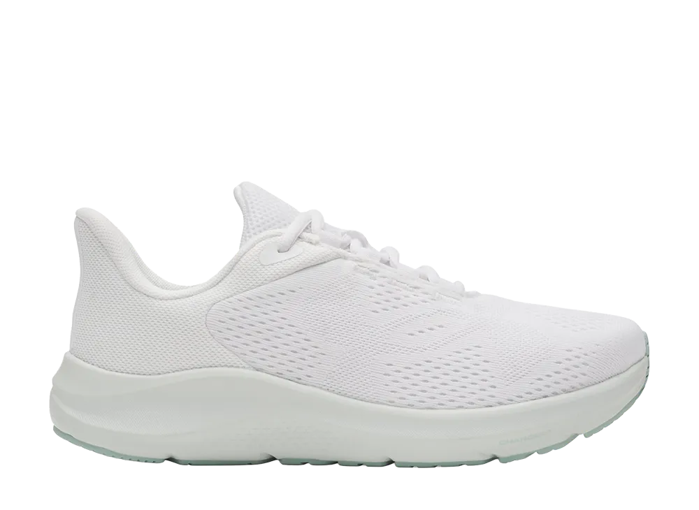 アンダーアーマー ウィメンズ UAチャージド パスート4 ビッグロゴ "ホワイト/イリュージョングリーン"