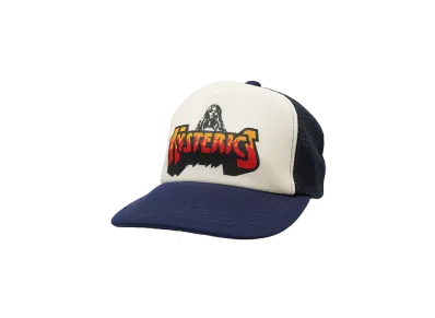 HYSTERIC GLAMOUR BAD ASS FIRE LOGO Mesh Cap "Navy"