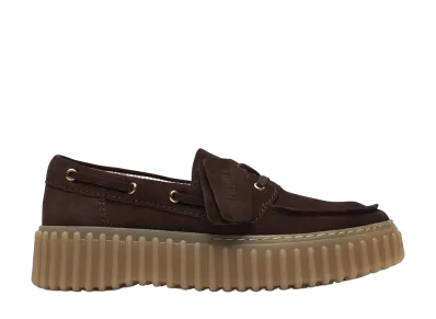 Clarks Torhill Boat "Dark Brown Suede"