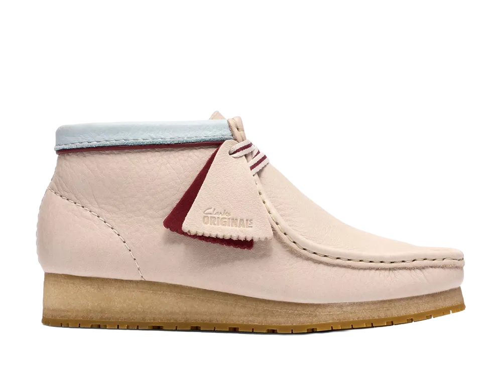 クラークス ワラビーブーツRB "ホワイトコンビレザー"