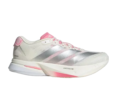 adidas Adizero Boston 13 "Core White/Silver Metallic/Bliss Pink"