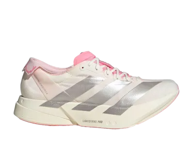 adidas Adizero Adios Pro 4 "Core White/Silver Metallic/Bliss Pink"