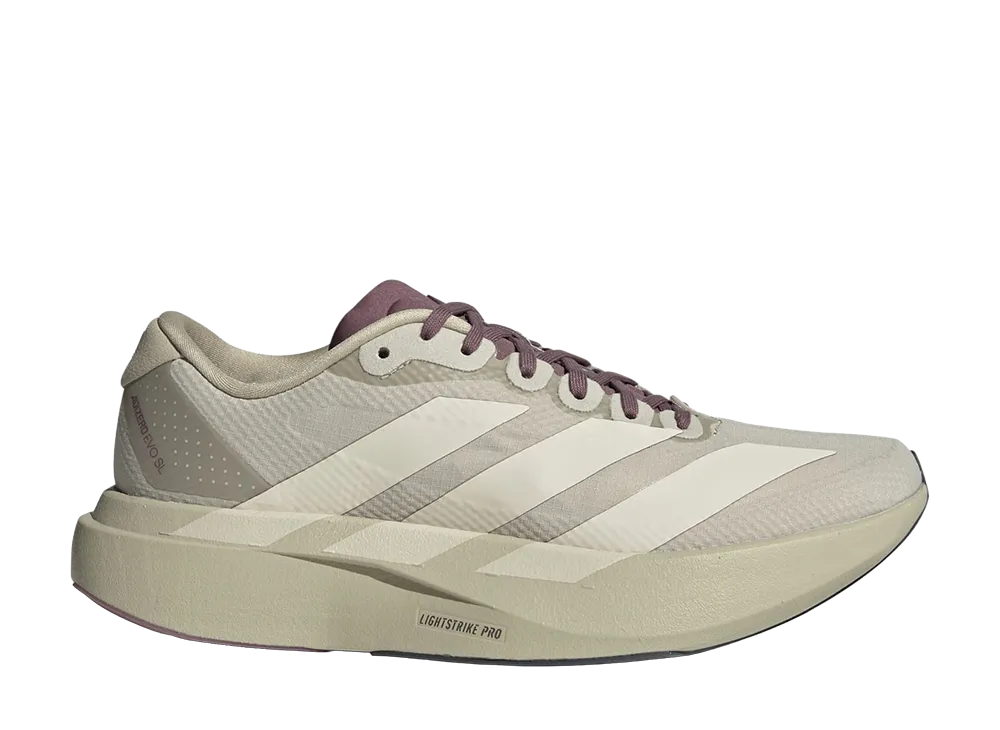 エルマノス コウモリ × アディダス ウィメンズ アディゼロ エヴォ SL ウーブン "パテグレー/アルミナ/シャドウフィグ"