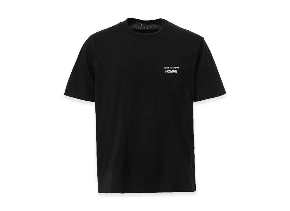 COMME des GARCONS HOMME Cotton Plain Logo T-Shirts "Black"