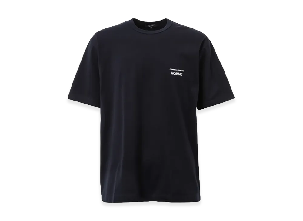 COMME des GARCONS HOMME Cotton Plain Logo T-Shirts "Navy"