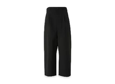COMME des GARCONS HOMME Wool Poplin Plain Baggy Pants "Black"