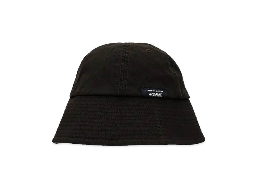 COMME des GARCONS HOMME Nylon Oxford Garment-Dyed Hat "Brown"