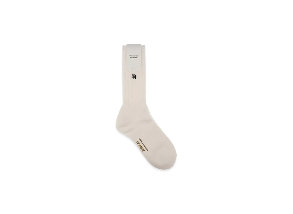 COMME des GARCONS HOMME Cotton-Blend Pile Socks "White"