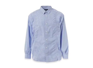 COMME des GARCONS HOMME Check Pattern Cotton Shirts "Sax Blue"