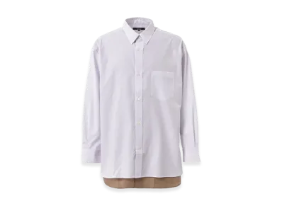 COMME des GARCONS HOMME Cotton Stripe & Polyester Shirts "Beige"