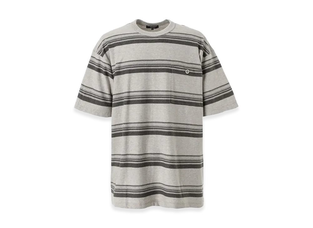 COMME des GARCONS HOMME Cotton Ramdom Border T-Shirts "Gray"