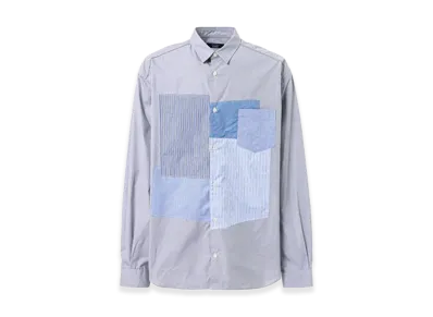 COMME des GARCONS HOMME Patchwork Cotton Stripe Shirts "Gray"