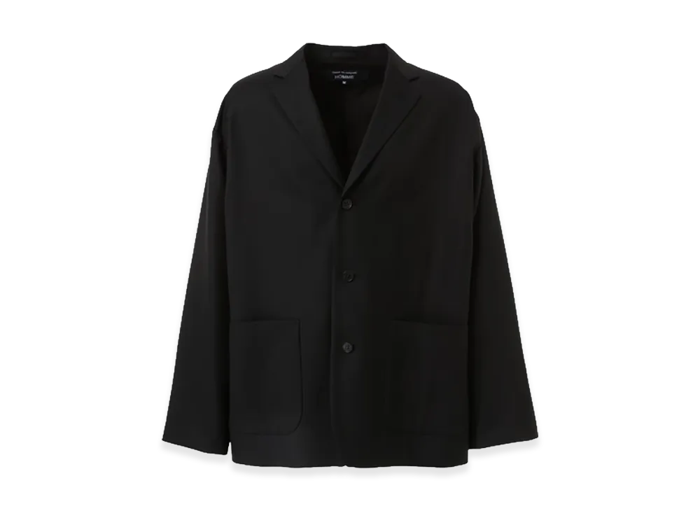 COMME des GARCONS HOMME Wool Gabardine Tailored Jacket "Black"