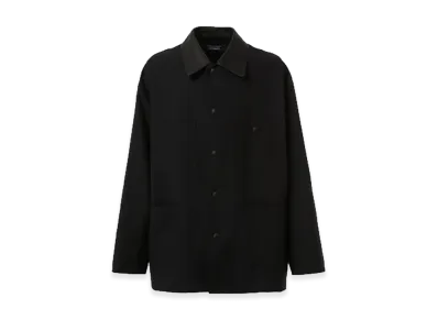 COMME des GARCONS HOMME Leather Collar Coverall Jacket "Black"