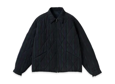 A.PRESSE Washed Silk Rayon Reversible Souvenir Jacket "Check/Navy"