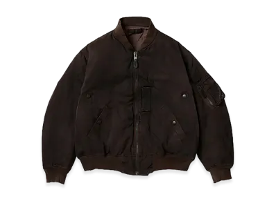 A.PRESSE Vintage Silk Light B-15C Flight Jacket "Brown"
