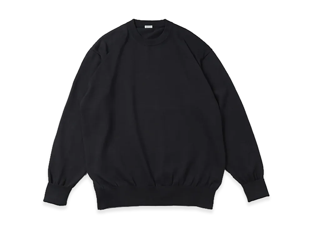 A.PRESSE Cotton Knit L/S T-Shirt "Black"
