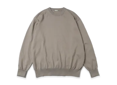 A.PRESSE Cotton Knit L/S T-Shirt "Greige"